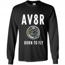 Av8r airplane speedometer born to fly pilot Long Sleeve