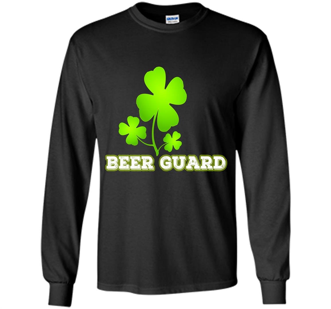 Beer guard iris lucky leaf patricks day Long Sleeve