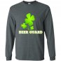 Beer guard iris lucky leaf patricks day Long Sleeve