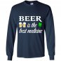 Beer is the best medicine lucky leaf st patricks day Long Sleeve