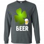 Beer lucky leaf happy st patricks day Long Sleeve