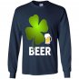 Beer lucky leaf happy st patricks day Long Sleeve