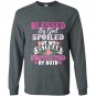 Blessed by god spoiled by my veteran protected by both Long Sleeve