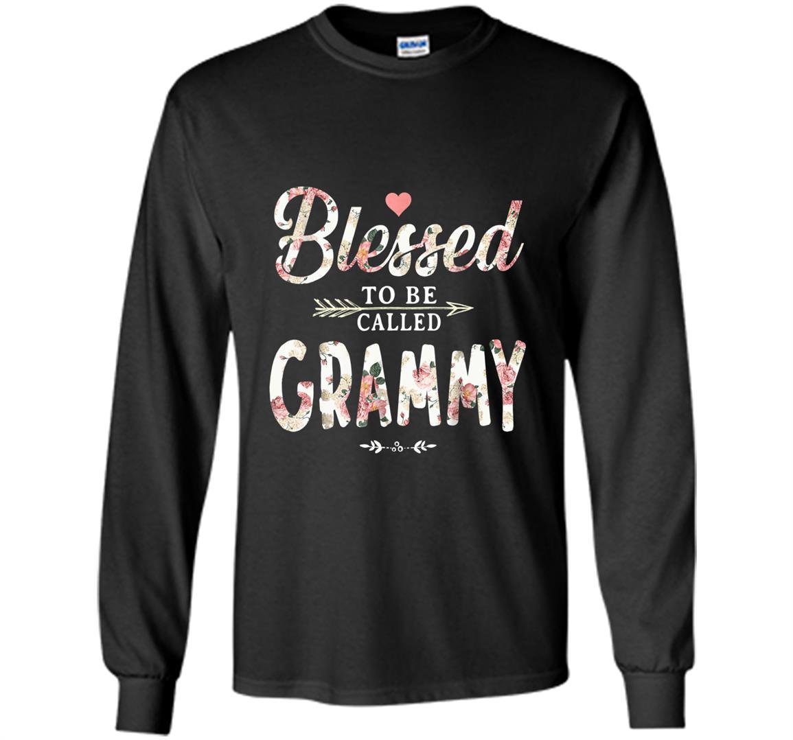Blessed to be called grammy flower style Long Sleeve