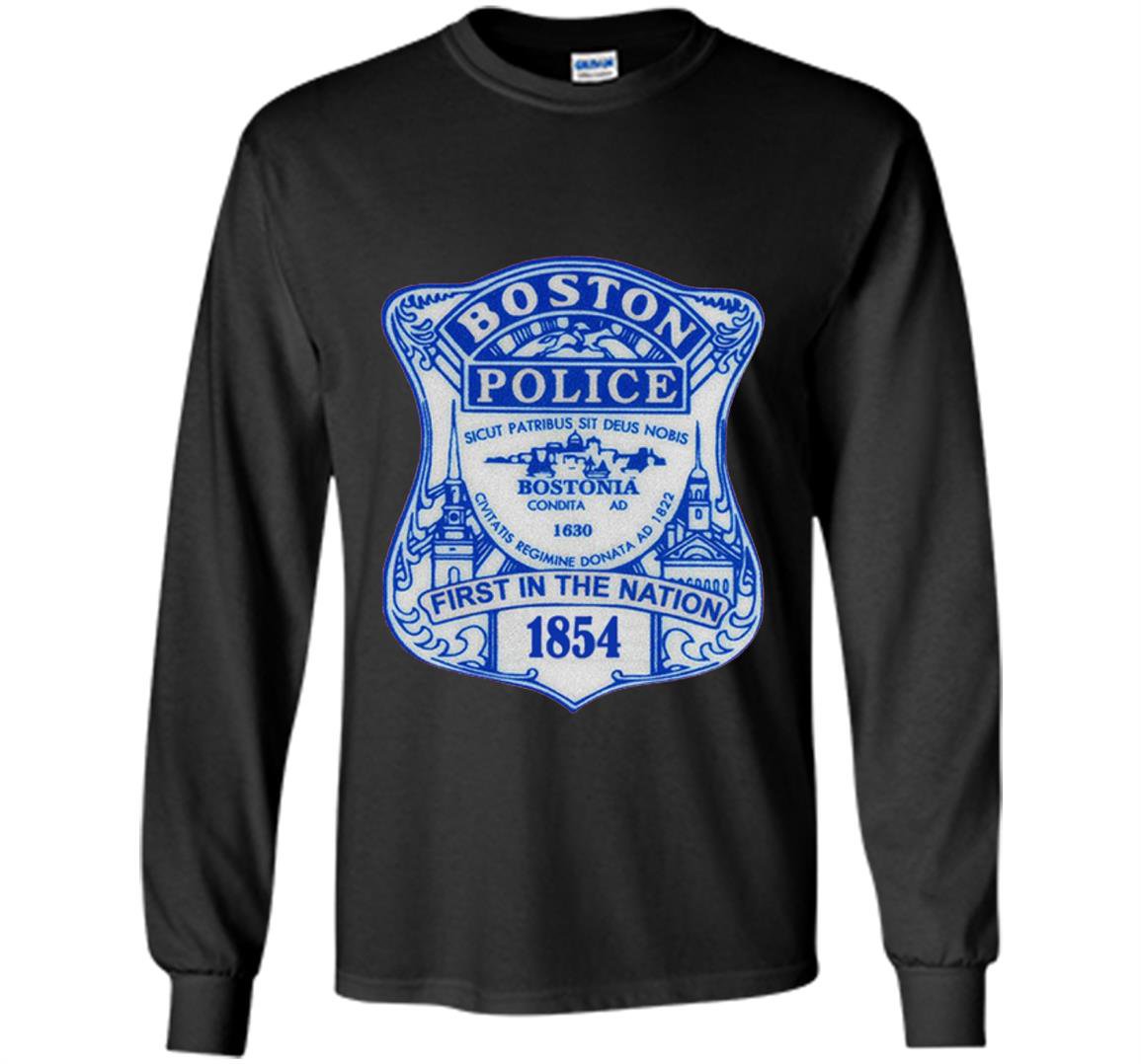 Boston police department shield Long Sleeve