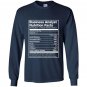 Business analyst nutrition facts funny Long Sleeve