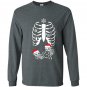 Christmas maternity twins xray pregnant skeleton Long Sleeve
