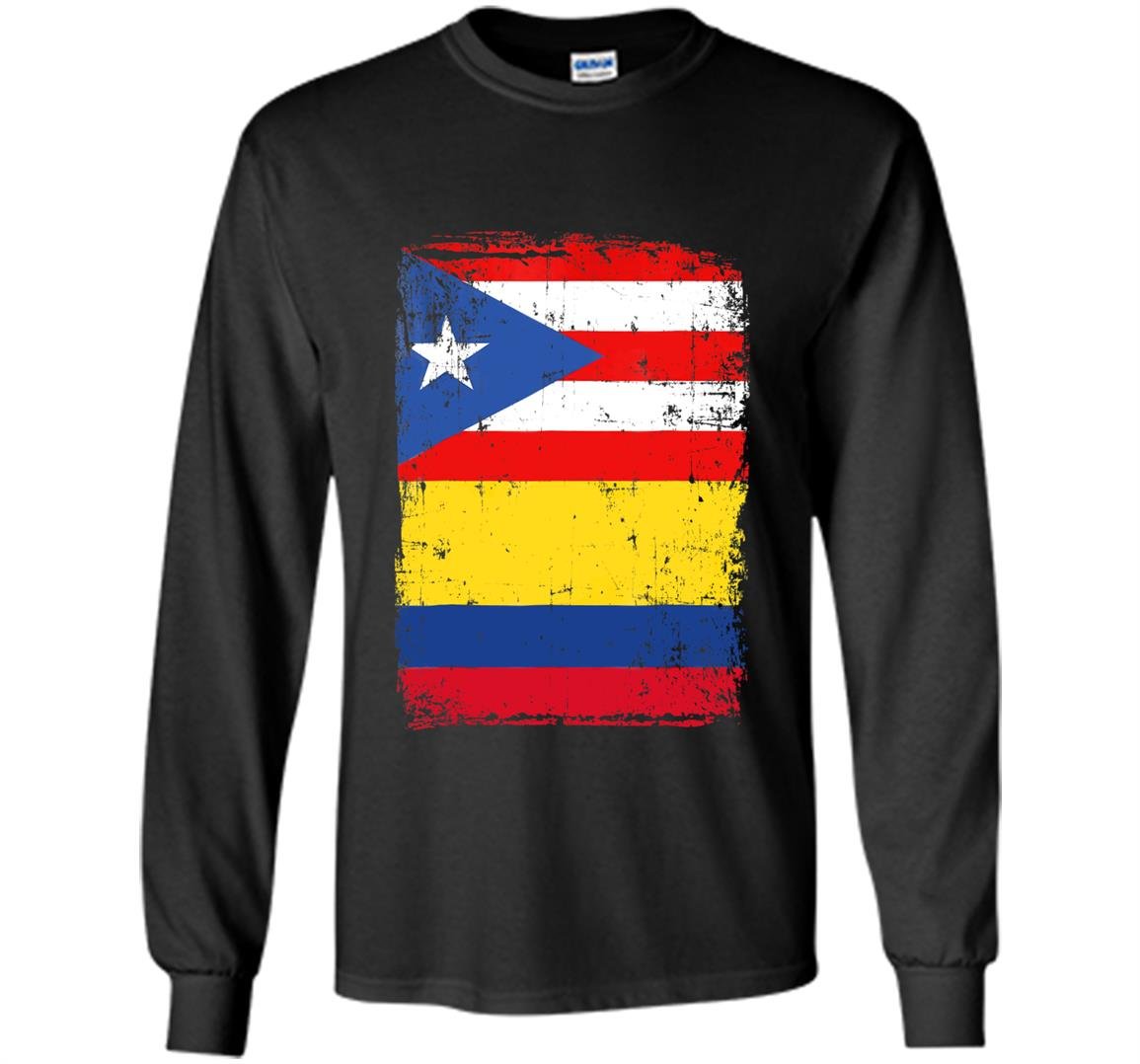 Colombian puerto rican flag vintage colombia rico Long Sleeve