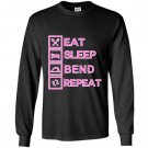 Contortionist eat sleep bend repeat exercise training Long Sleeve