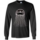 Funny jellyfish with mustache and sunglasses Long Sleeve