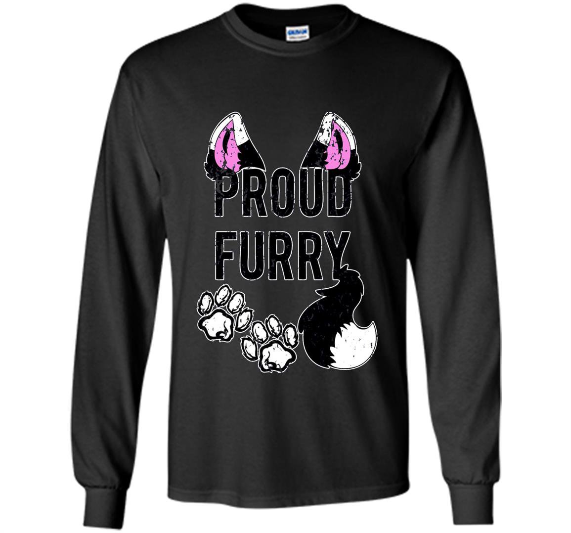 Furry sweat proud furry tail and ears sweater Long Sleeve