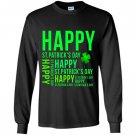 Happy st patricks day green lucky leaf Long Sleeve