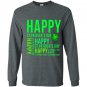 Happy st patricks day green lucky leaf Long Sleeve