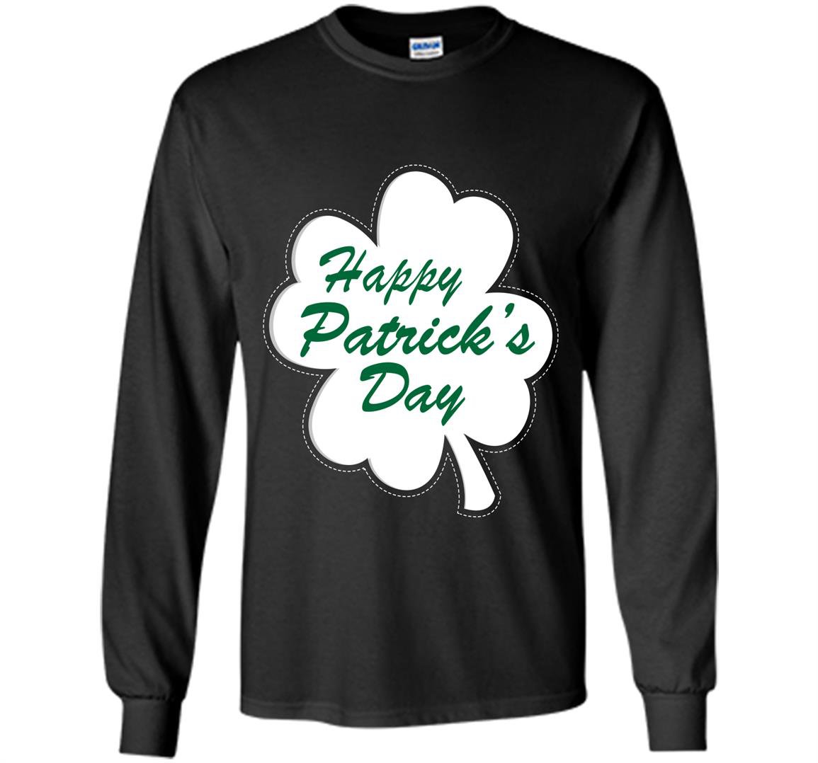 Happy st patricksday lucky leaf Long Sleeve