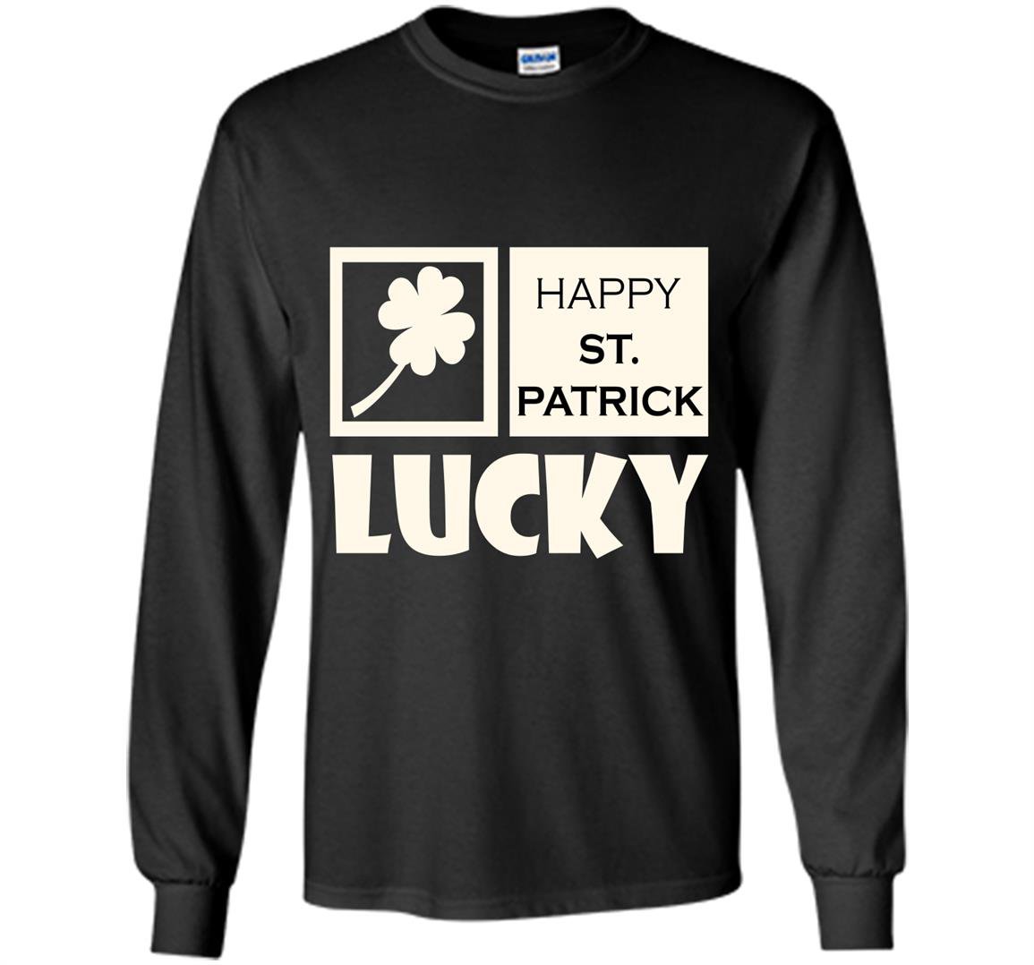 Happy st patricksday lucky leaf Long Sleeve