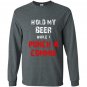 Hold my beer while i punch a commie beer drinking Long Sleeve