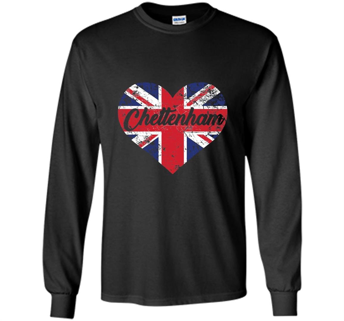 I love cheltenham cute uk british heart gift Long Sleeve