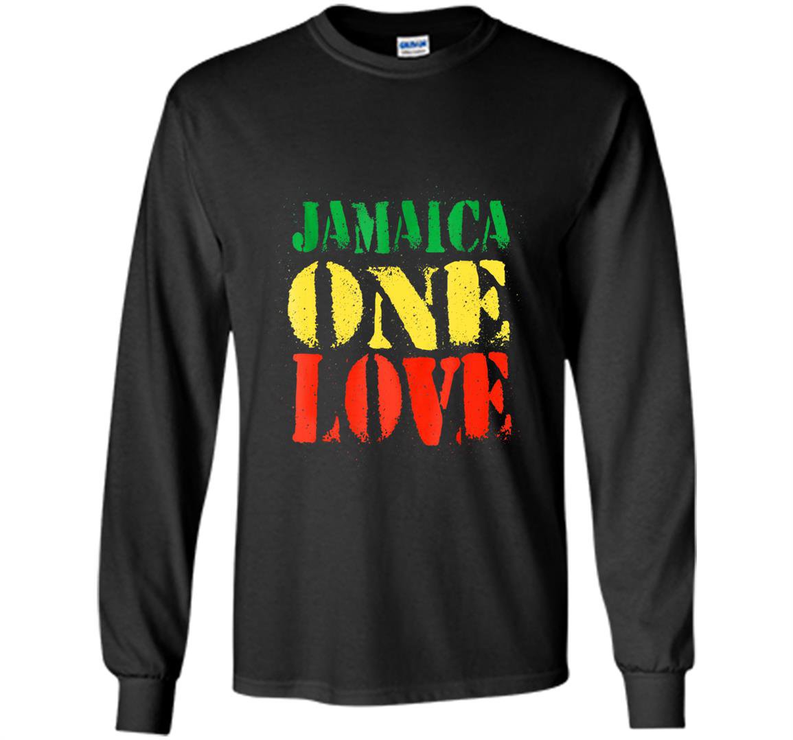 Jamaica one love rasta colors reggae Long Sleeve