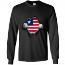 Liberia flag pullover liberian flag hands Long Sleeve