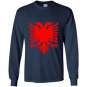 Loo show albanian flag eagle Long Sleeve