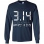 Math funny 3-14 happy pi day Long Sleeve