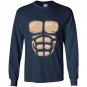 Monkey chest muscles halloween costume gorilla suit Long Sleeve