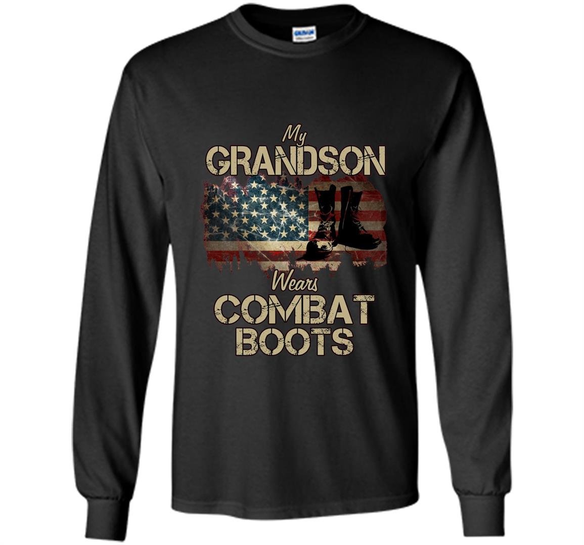 My grandson wears combat boots Long Sleeve