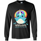 Narwhal unicorn of the sea funny kawaii whale cute Long Sleeve