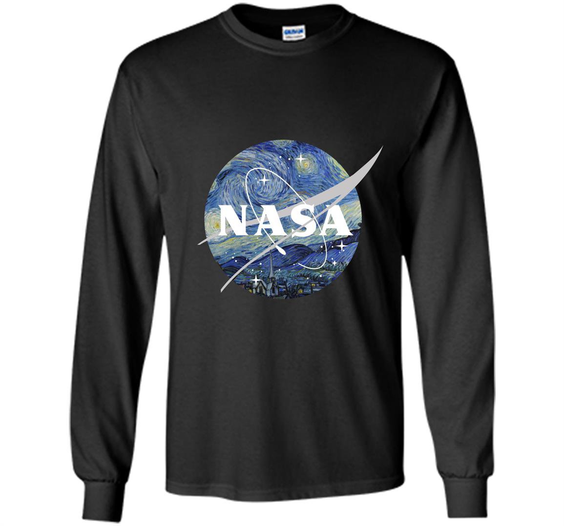 Nasa starry night classic chevron logo graphic Long Sleeve