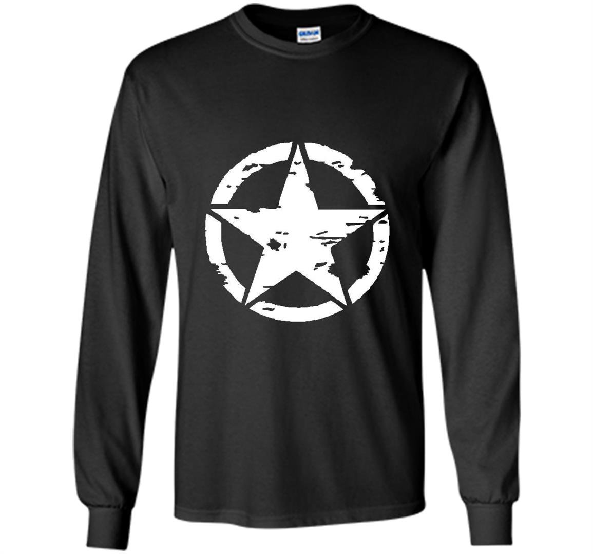 Oscar mike jeep military star Long Sleeve