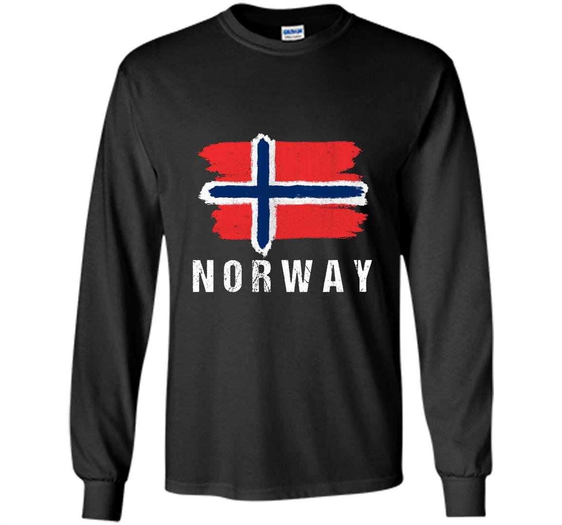 Painted norway flag pullover norwegian flag hood Long Sleeve