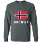 Painted norway flag pullover norwegian flag hood Long Sleeve