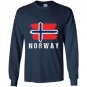 Painted norway flag pullover norwegian flag hood Long Sleeve