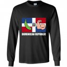 Platano dominican republic flag glass emoji face Long Sleeve