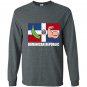 Platano dominican republic flag glass emoji face Long Sleeve