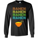 Ramen bowl vintage text japanese anime fans Long Sleeve