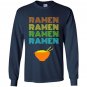 Ramen bowl vintage text japanese anime fans Long Sleeve