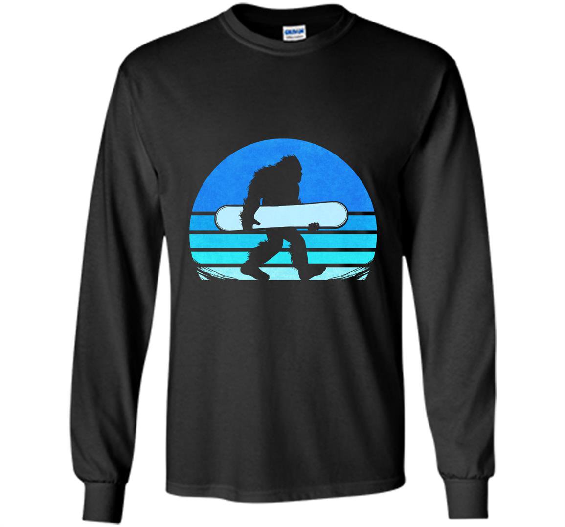 Retro snowboard yeti snowboarding Long Sleeve