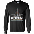 Rock and roll vintage rocknroll music guitar gift Long Sleeve
