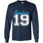 Senior class of 2019 blue jersey style Long Sleeve