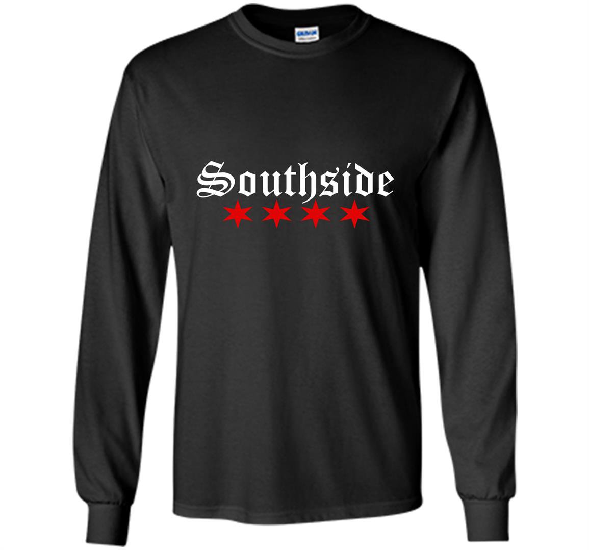 Southside with chicago flag stars southside pride Long Sleeve