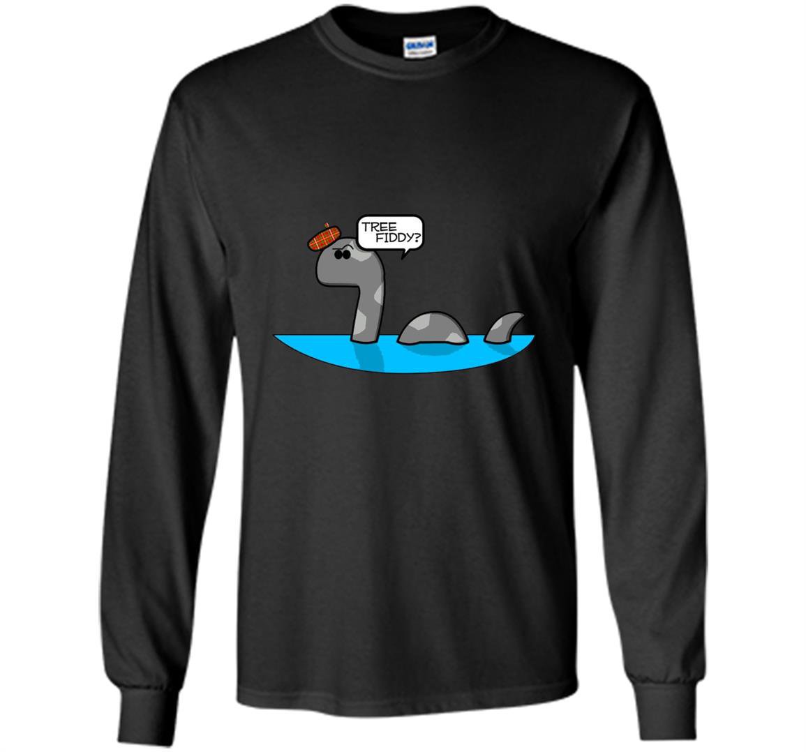 Tree fiddy funny loch ness monster nessie Long Sleeve