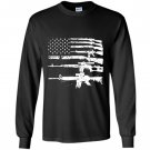 Usa guns weapons flag rifles stripes armed america Long Sleeve