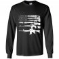 Usa guns weapons flag rifles stripes armed america Long Sleeve