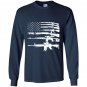 Usa guns weapons flag rifles stripes armed america Long Sleeve