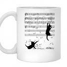 2h note musicblack cat Mug White