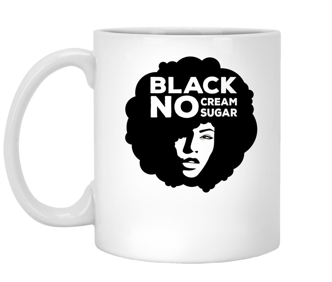 Afro pride no cream sugar melanin Mug White