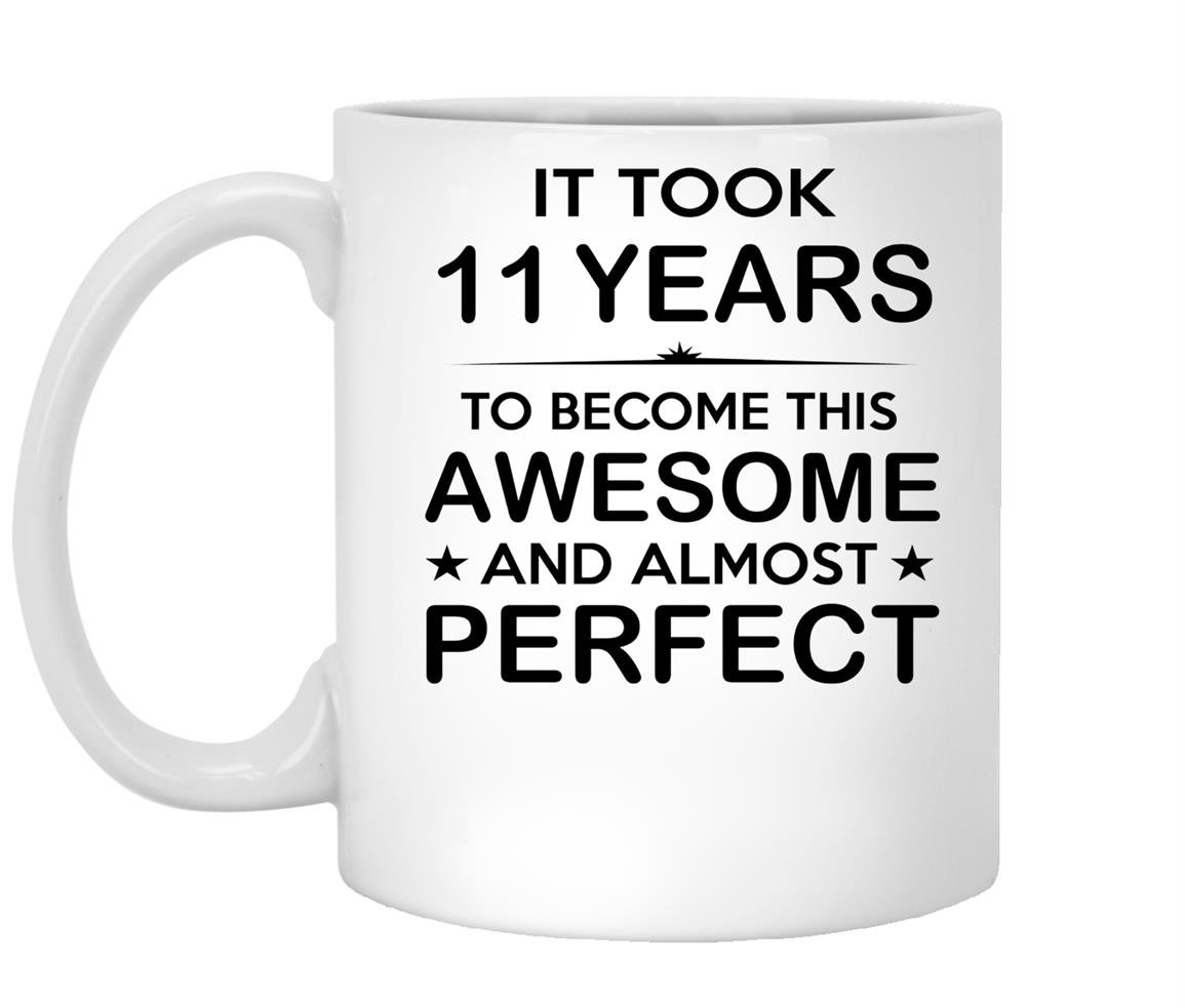 Eleven 11 year old 11th birthday gift ideas Mug White