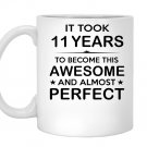 Eleven 11 year old 11th birthday gift ideas Mug White
