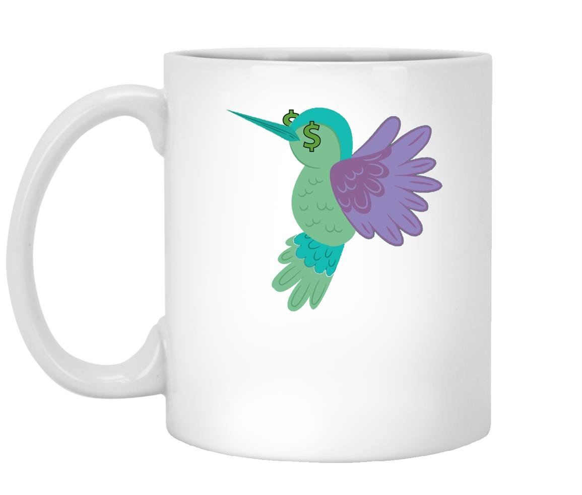 Humming bird emoji money face Mug White